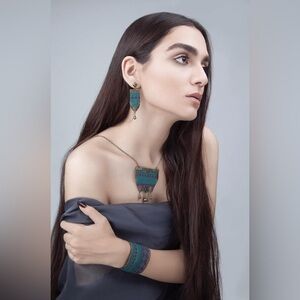 Elegant Blue and Purple Jewelry Set